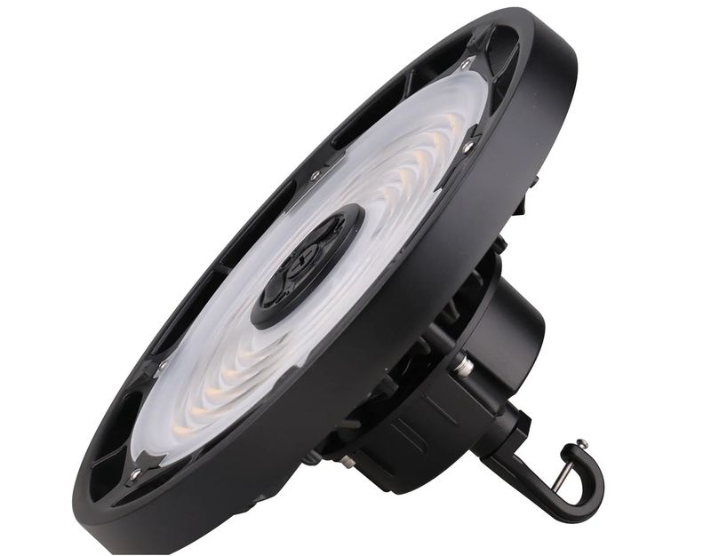 Hoverbay Round Highbay 150W Color Selectable 4000K or 5000K Black Housing Universal Voltage 120 277V