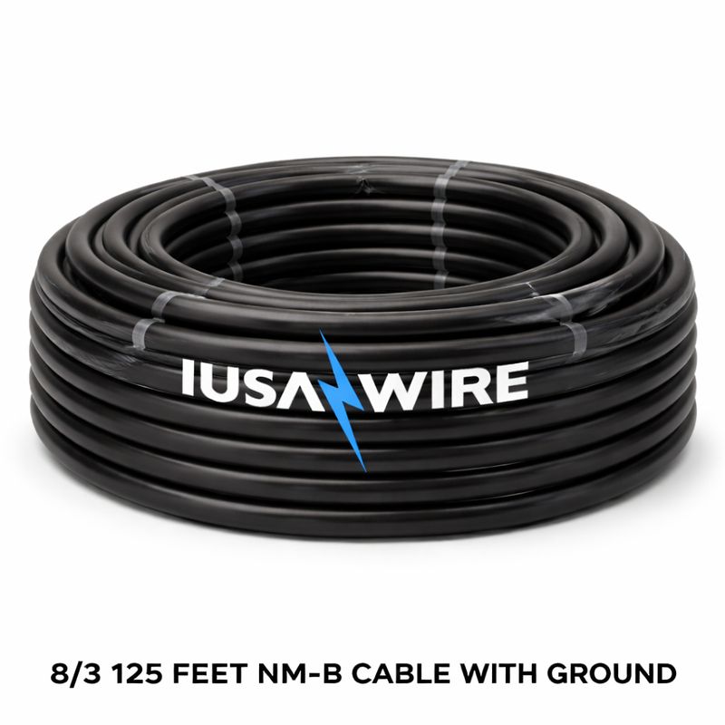 8/3  125  FEET NM-B CABLE WITH GROUND