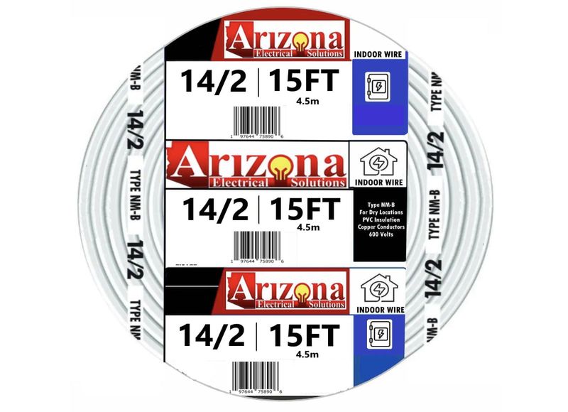 14/2 15 FT NM-B CABLE WITH GROUND