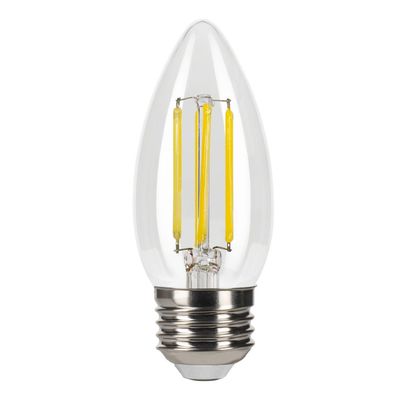 Halco 82593 LED Filament Bullet B11 E26 Base 5000K 3-Step Dimming Clear