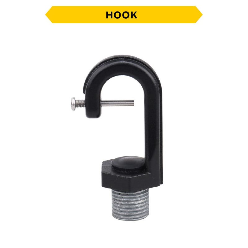 Halco 30432 NPS 3/4in Male Steel Hook Black for Junction Box 30260 Essential and Hoverbay Round Highbays