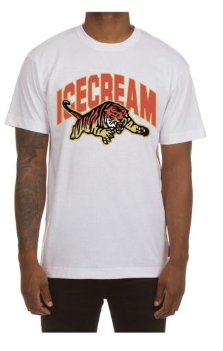 tiger ss tee white S