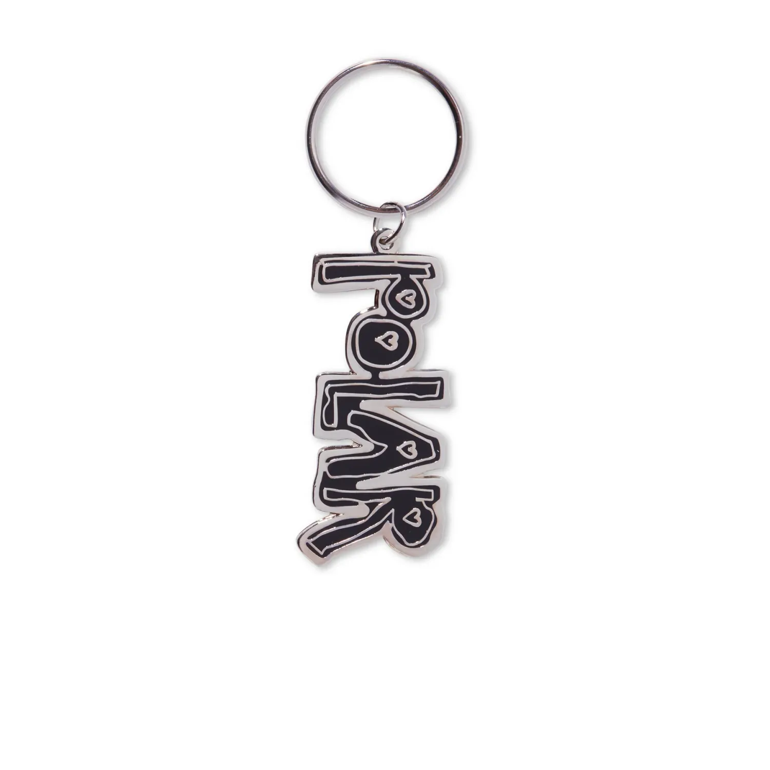 POLAR HEART LOGO KEY CHAIN BLACK O/S