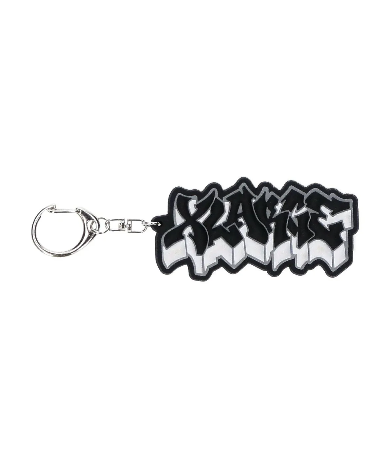 XLARGE GRAFFITI LOGO RUBBER KEYCHAIN BLACK