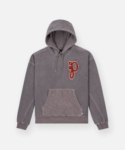 P&#39;s Script Hoodie, Color: Washed Fog (Light Brown), Size: S