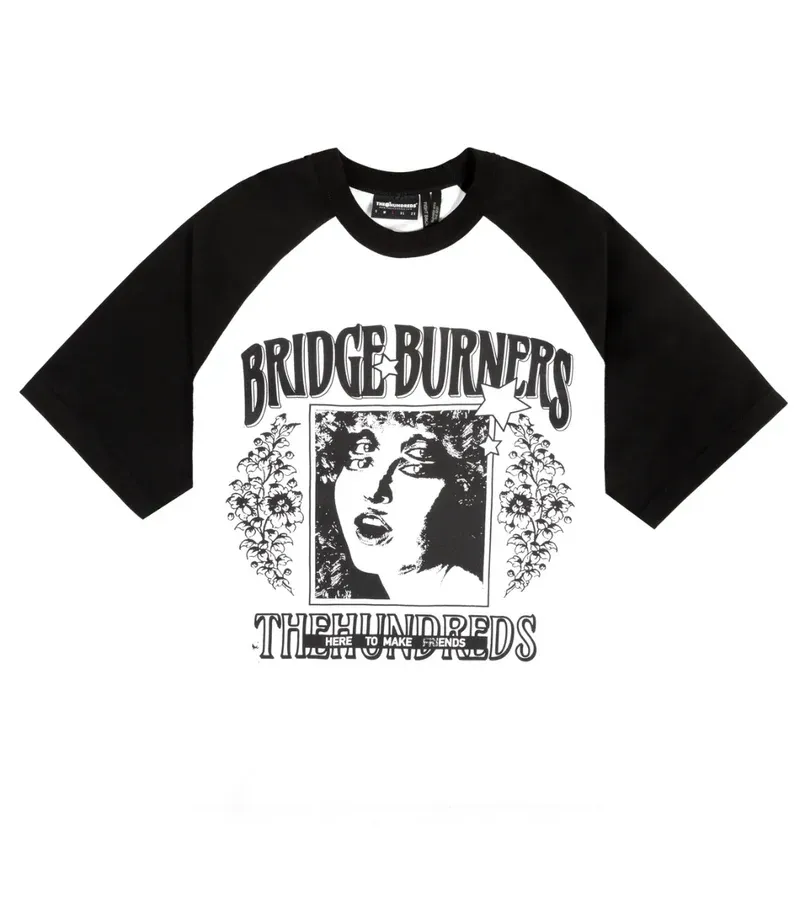 THE HUNDREDS Nouveau Raglan T-Shirt WHT S