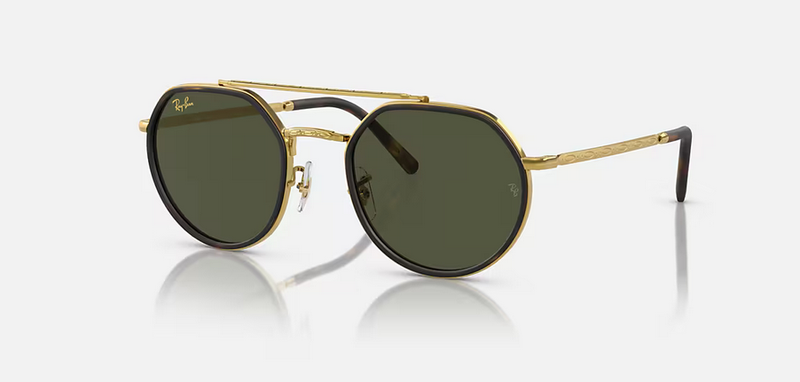 RAYBAN 0RB3765 LEGEND GOLD W/GREEN