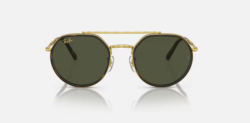 RAYBAN 0RB3765 LEGEND GOLD W/GREEN