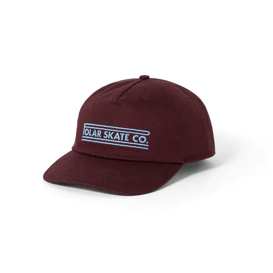 POLAR JAKE CAP TWILL STRETCH LOGO DARK WINE O/S