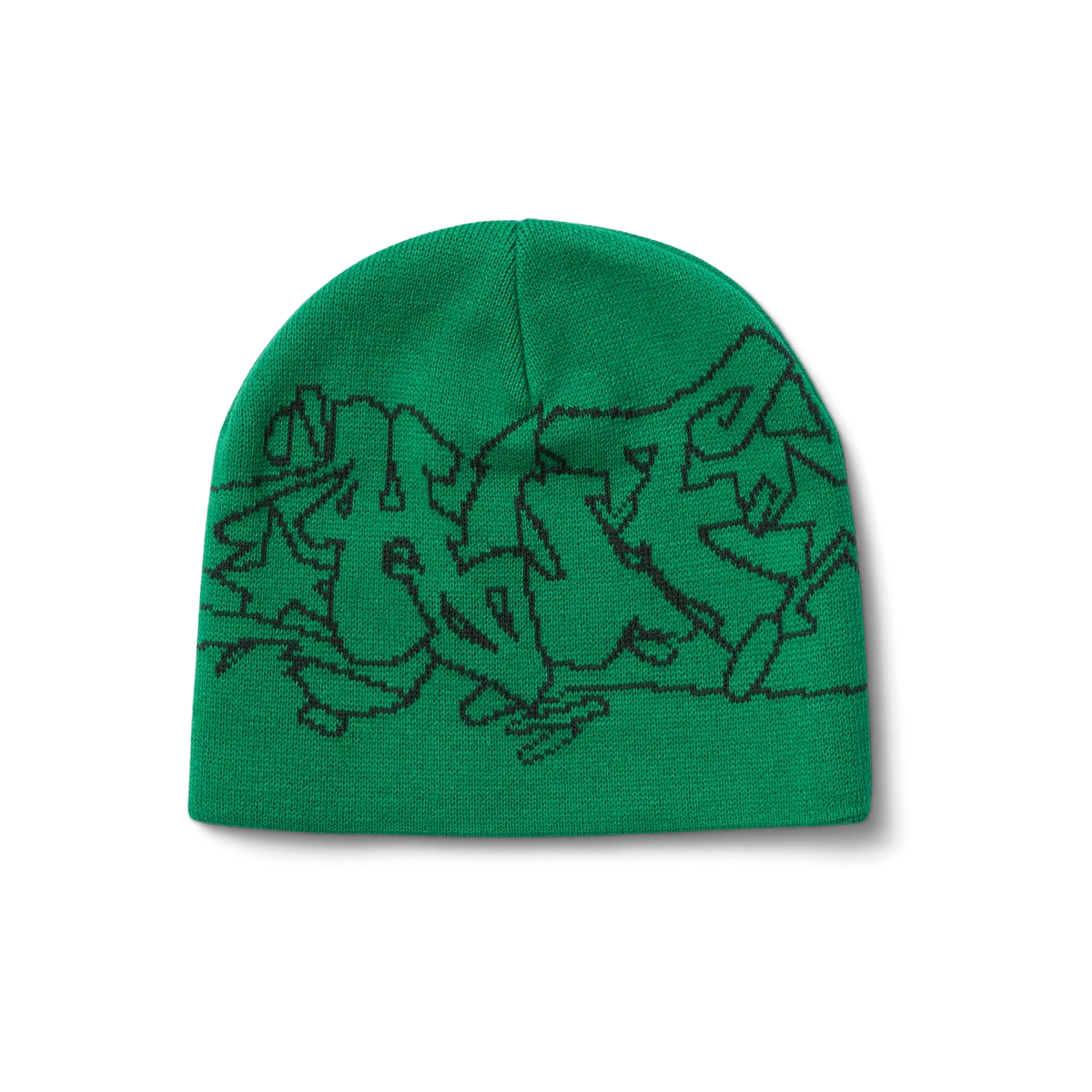 HUF OUTLINES SKULL BEANIE GREEN O/S
