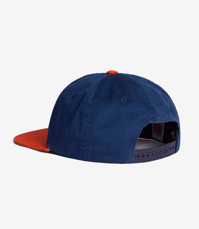 PARRA CIRCLE TWEAK LOGO 6 PANEL HAT NAVY/ORANGE O/S