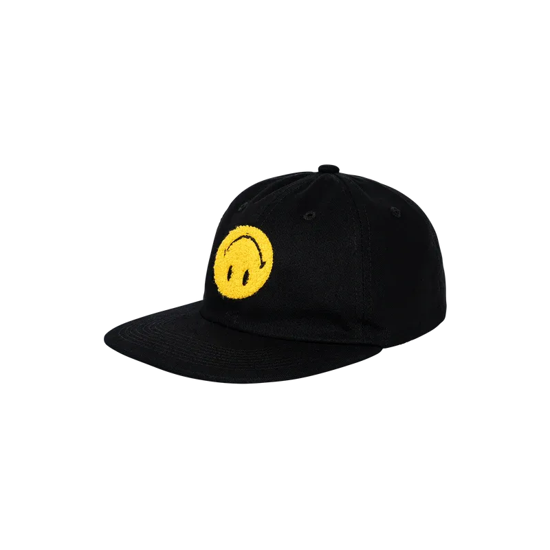 MARKET SMILEY UPSIDE DOWN 6 PANEL HAT BLACK OS