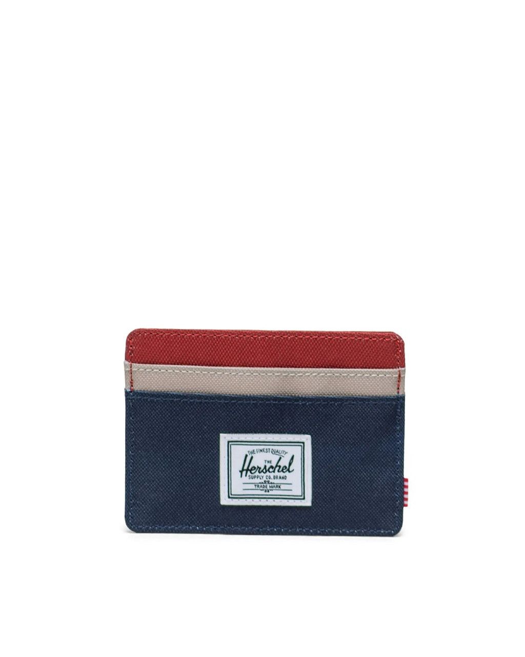 HERSCHEL CHARLIE CARDHOLDER - BLACK IRIS/RED OCHRE/TWILL
