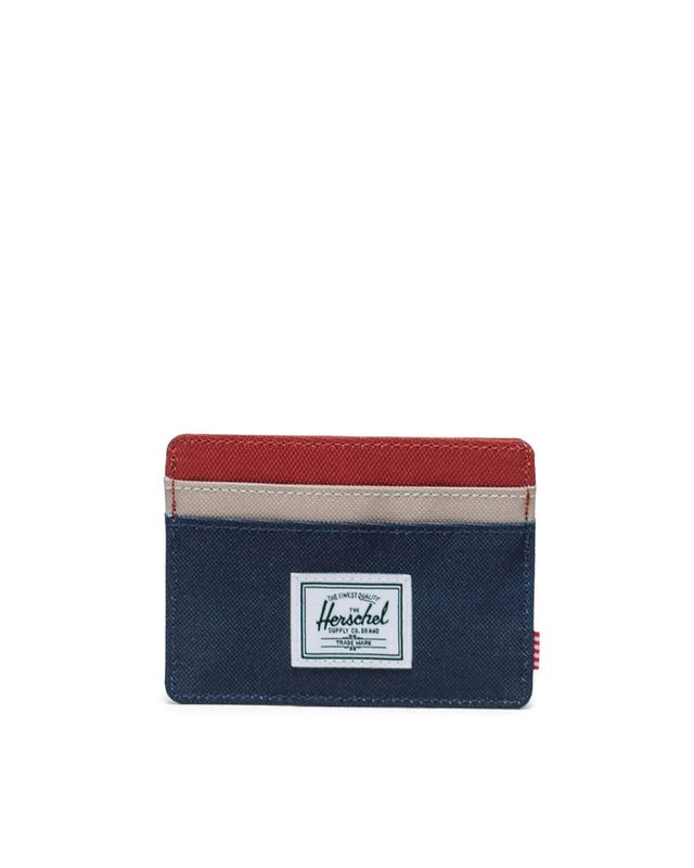 HERSCHEL CHARLIE CARDHOLDER - BLACK IRIS/RED OCHRE/TWILL
