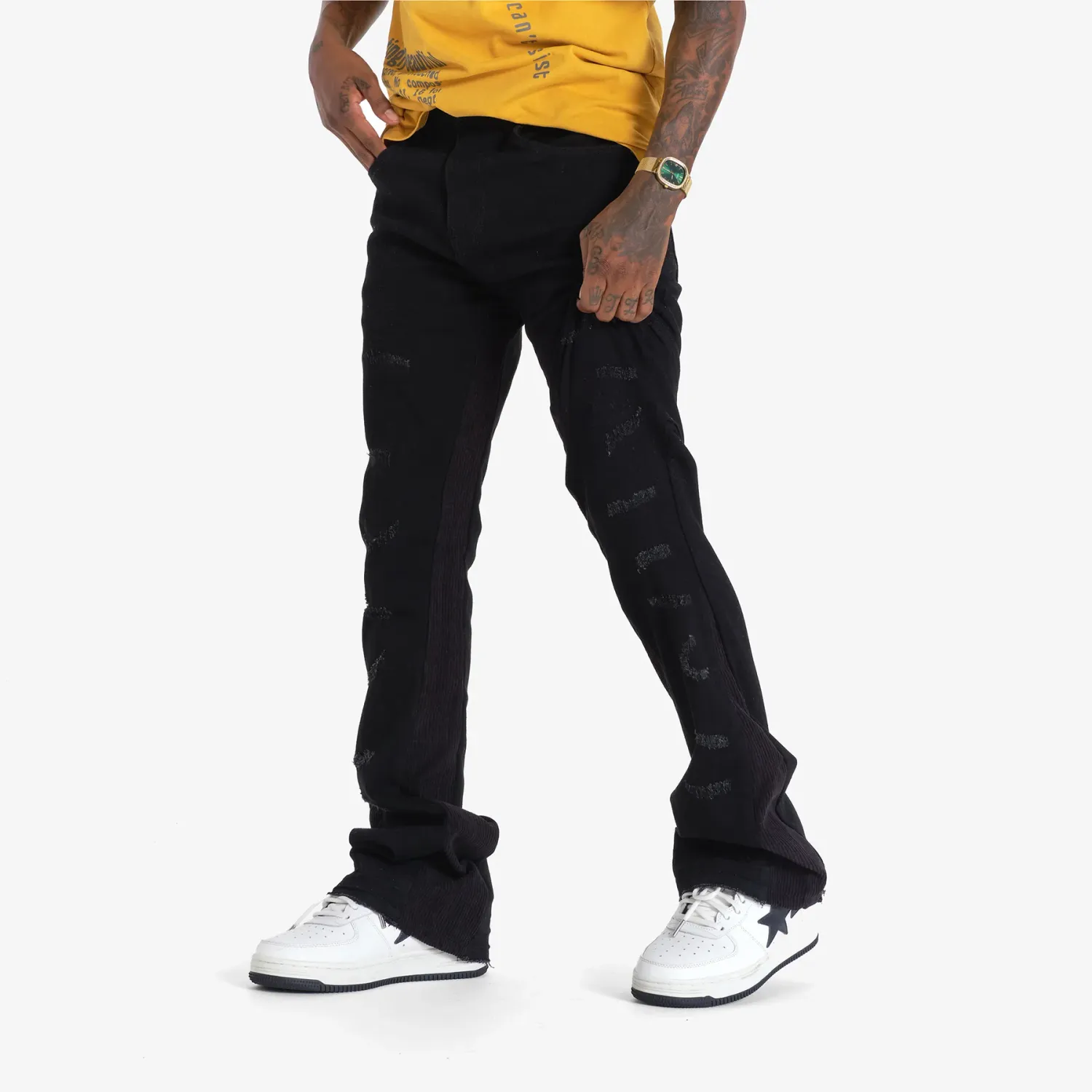 &quot;Spider&quot; Stacked Jeans