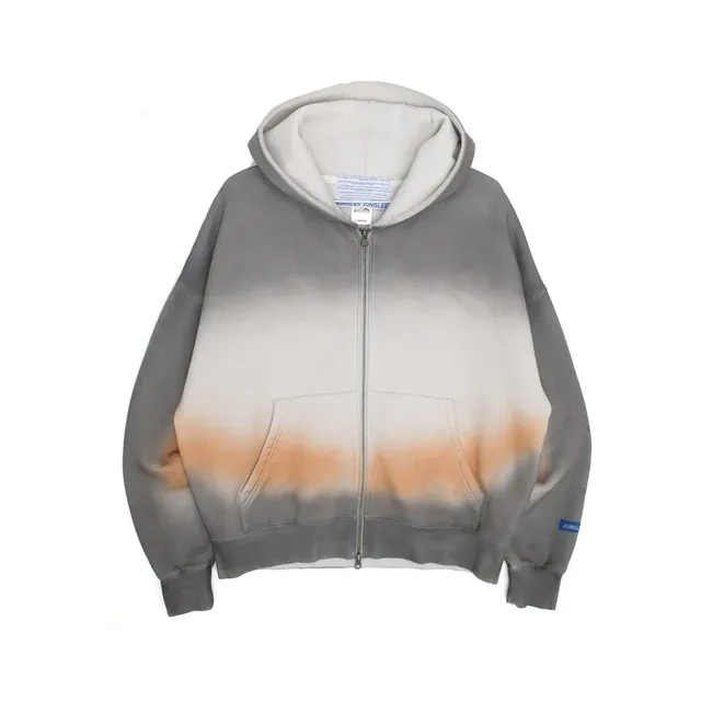 Spray Dyed Zip Thru Hood