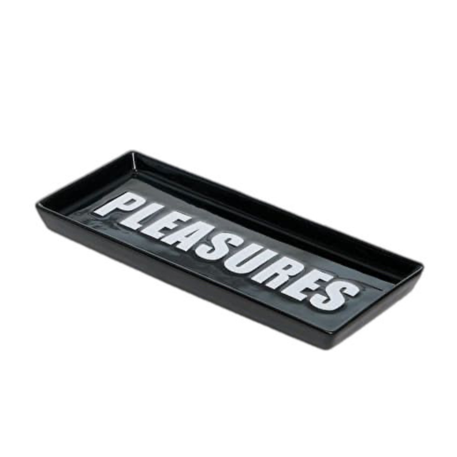 PLEASURES PLEASURES CERAMIC TRAY BLACK O/S