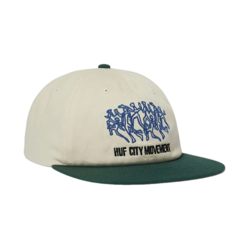 HUF MOVEMENT 6 PANEL SNAPBACK LINEN O/S