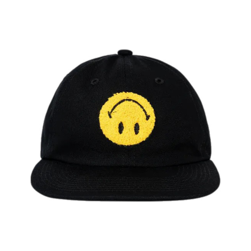MARKET SMILEY UPSIDE DOWN 6 PANEL HAT BLACK OS