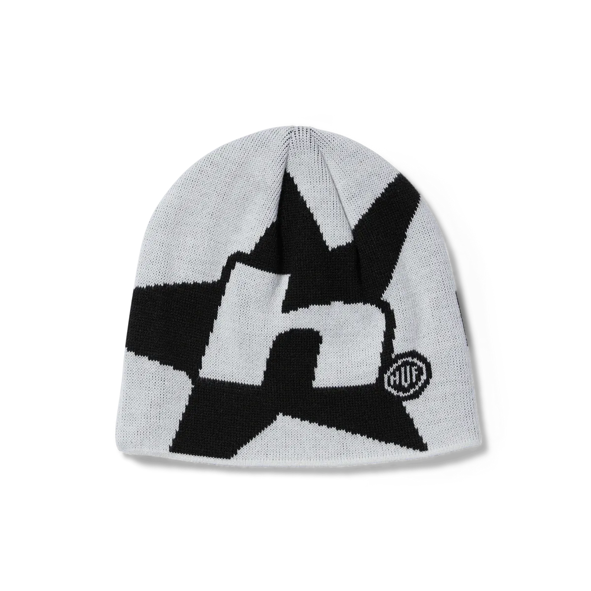 H Star Skull Beanie, Color: White, Size: O/S