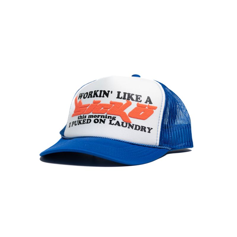 SICKO SICKO LAUNDRY TRUCKER HAT BLU/WHT