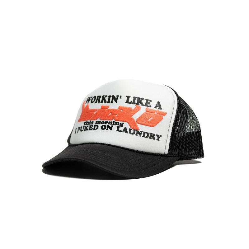 SICKO SICKO LAUNDRY TRUCKER HAT BLK/WHT