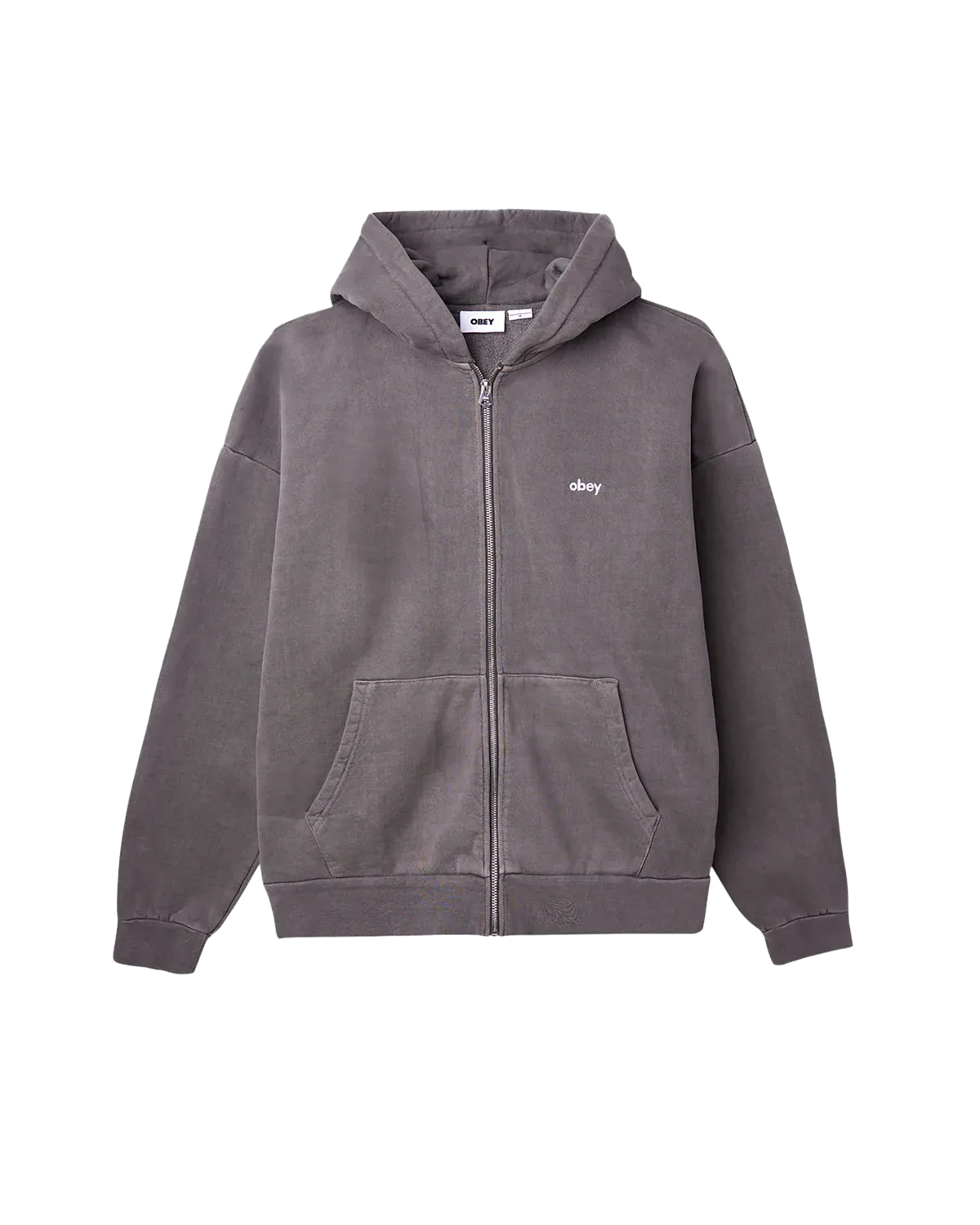 Lowercase Pigment Zip Hood, Color: Digital Black, Size: S
