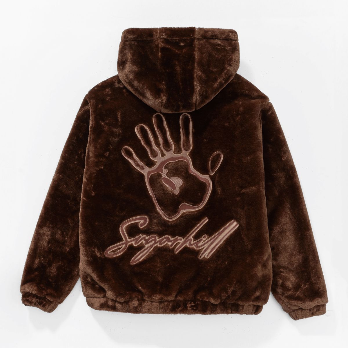 &quot;Traces&quot; Faux Fur Zip-Up Hoodie