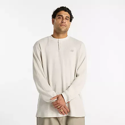 Numeric Waffle Knit L/S Henley
