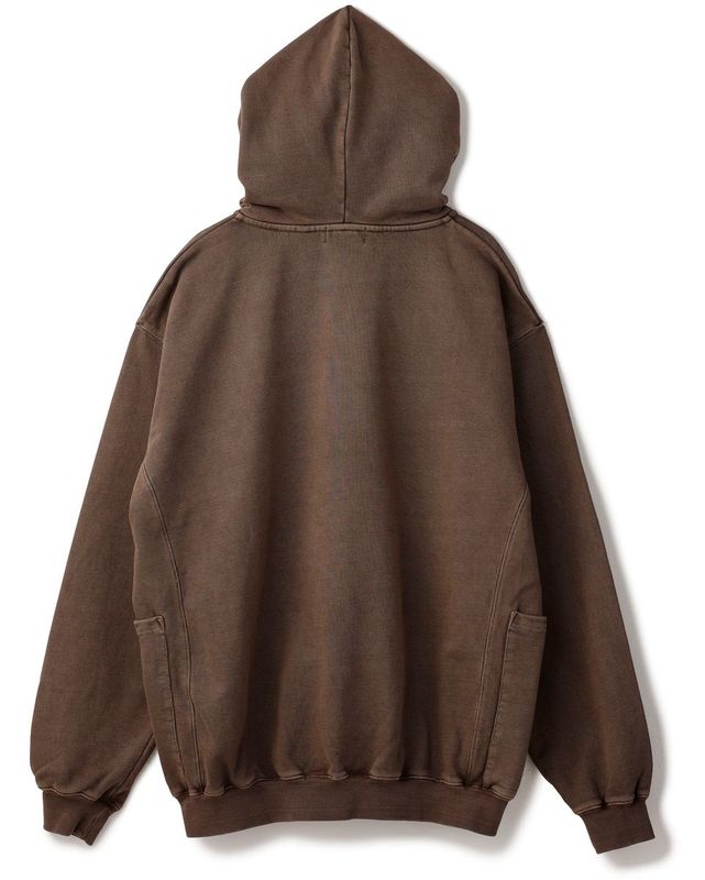 Pigment Dyed Work Zip Hooded Sweatshirt