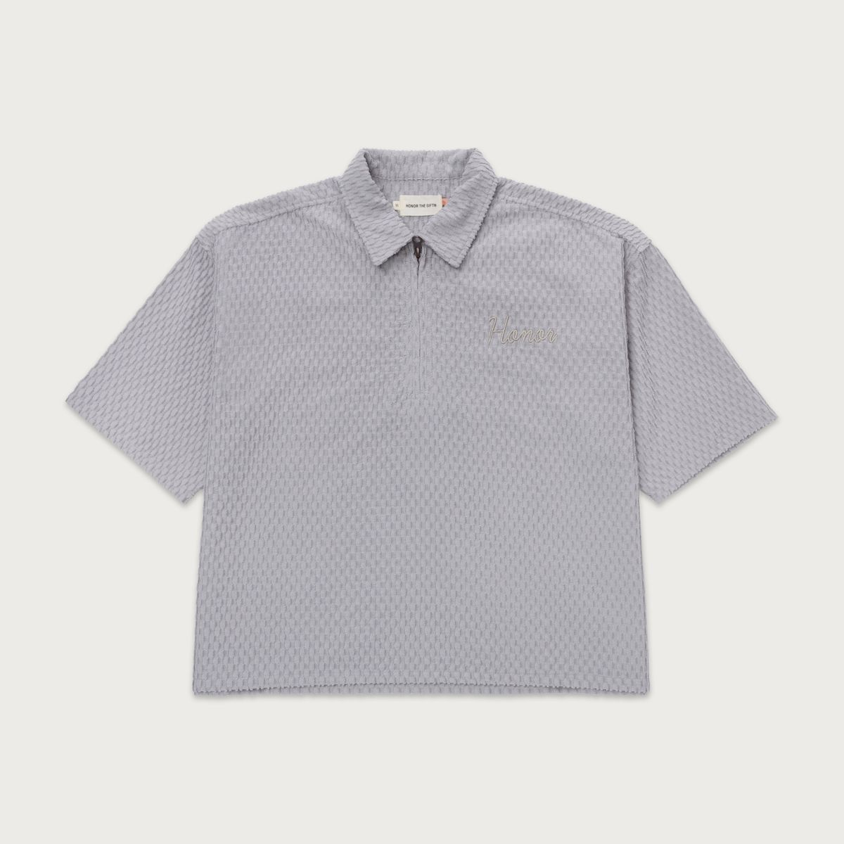Textured Knit Qtr Zip