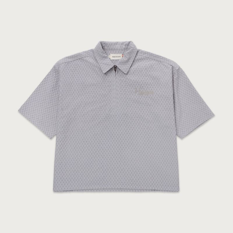 Textured Knit Qtr Zip