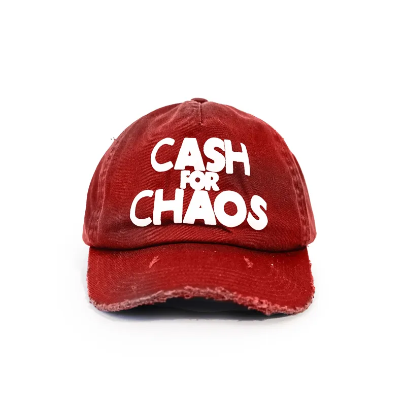 Cash Distressed Strapback Cap