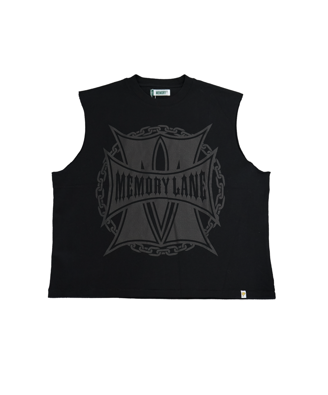 M Shield Sleeveless Crop Tee