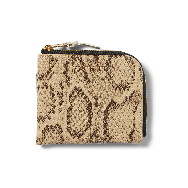 Fuck It Snakeskin Wallet