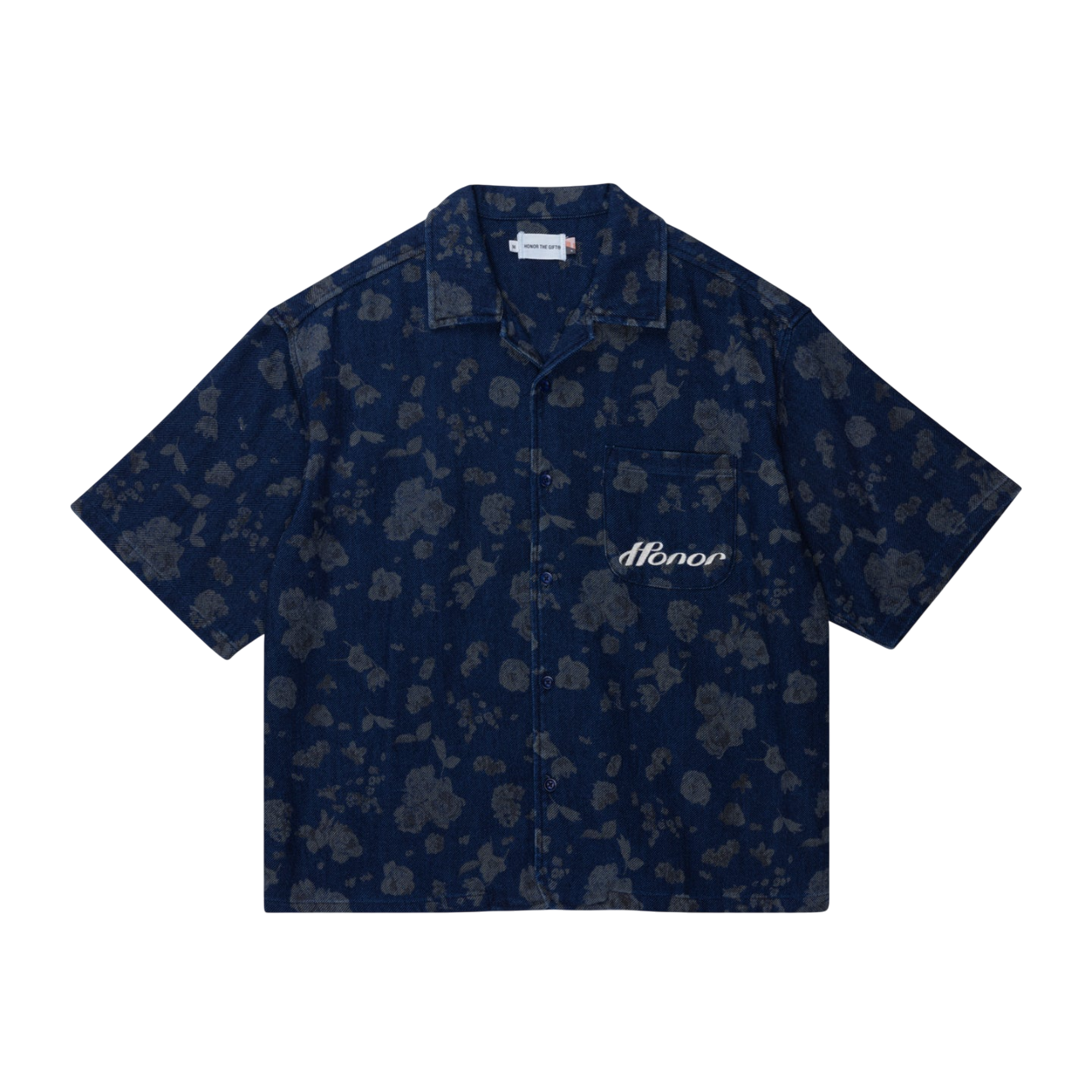 Indigo Floral Camp Shirt