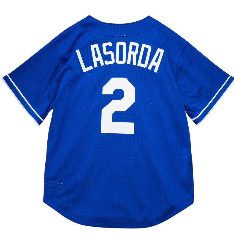 MLB Authentic BP Jersey - Button Front Dodgers 1995 Tommy Lasorda