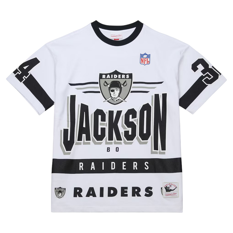 NFL Team Origins Premium SS Tee Vintage Logo Raiders Bo Jackson