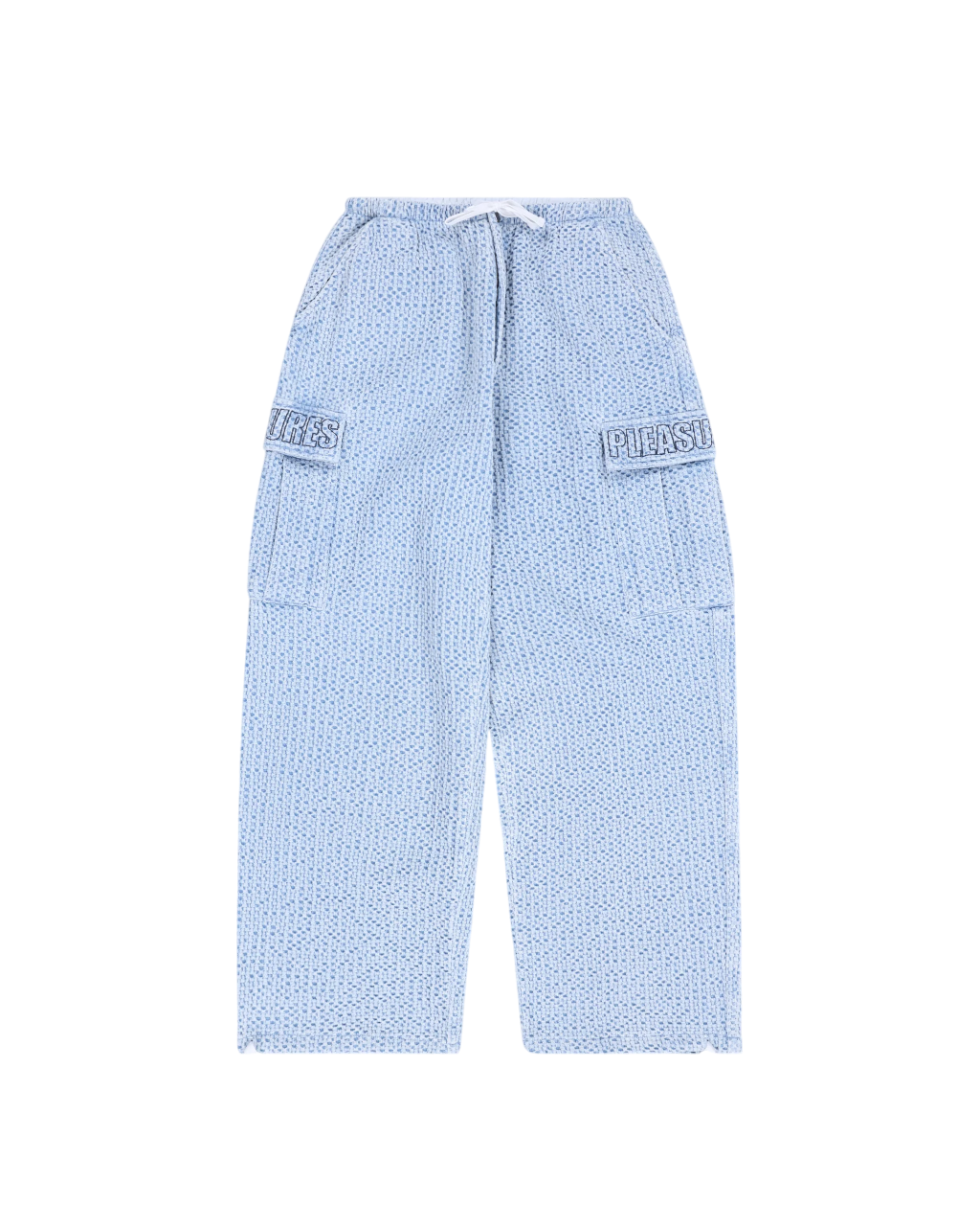 Knitted Indigo Cargo Pants