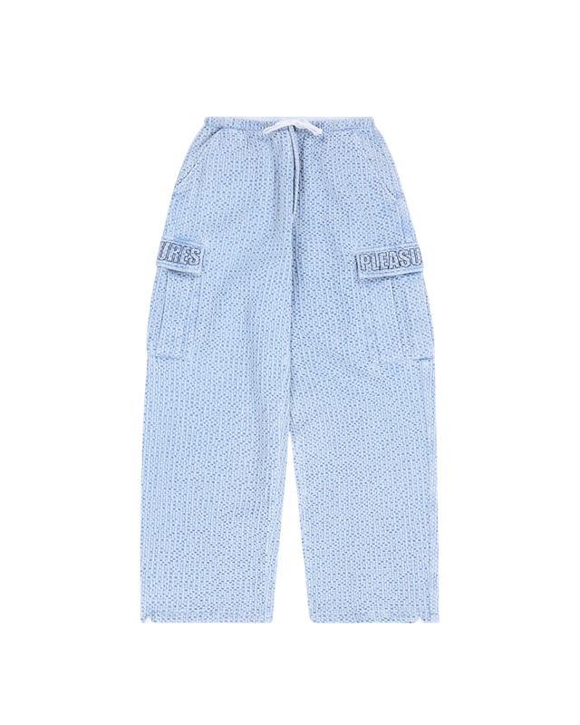 Knitted Indigo Cargo Pants