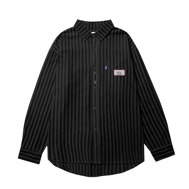 Striped Denim Work Shirt