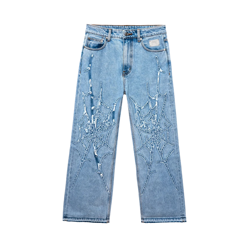 Spider Web Denim Pant