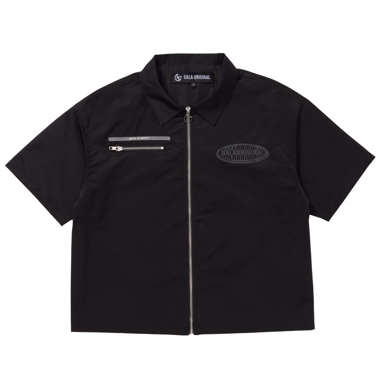 Noir Zip-Up Nylon Shirt