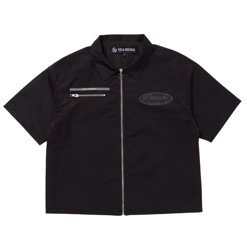 Noir Zip-Up Nylon Shirt