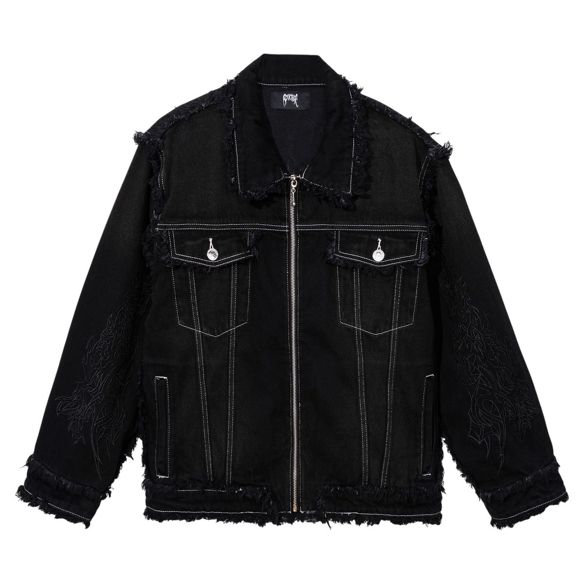 Tribal Cross Denim Jacket