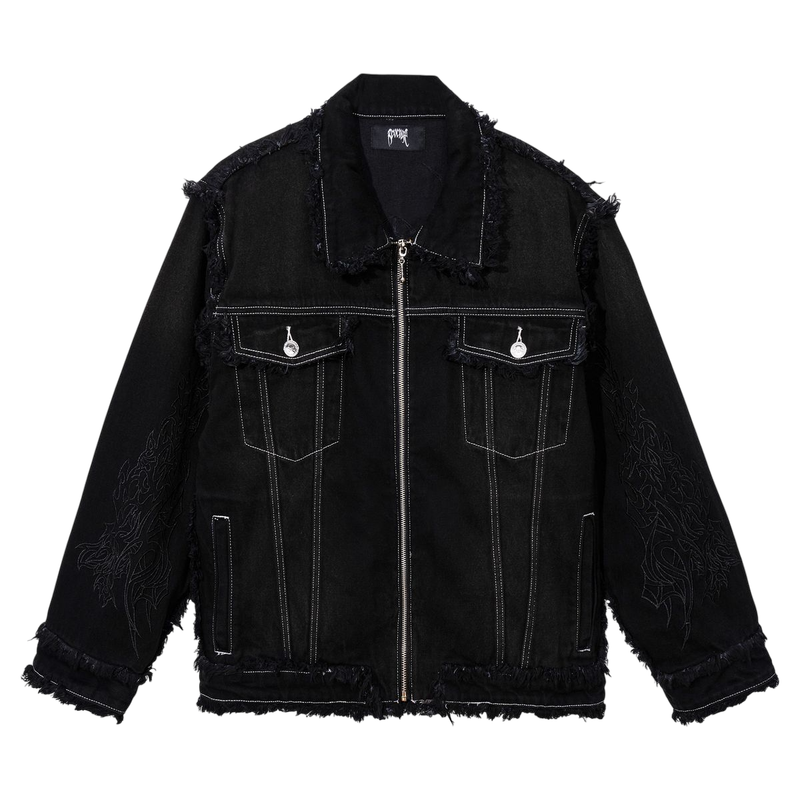 Tribal Cross Denim Jacket