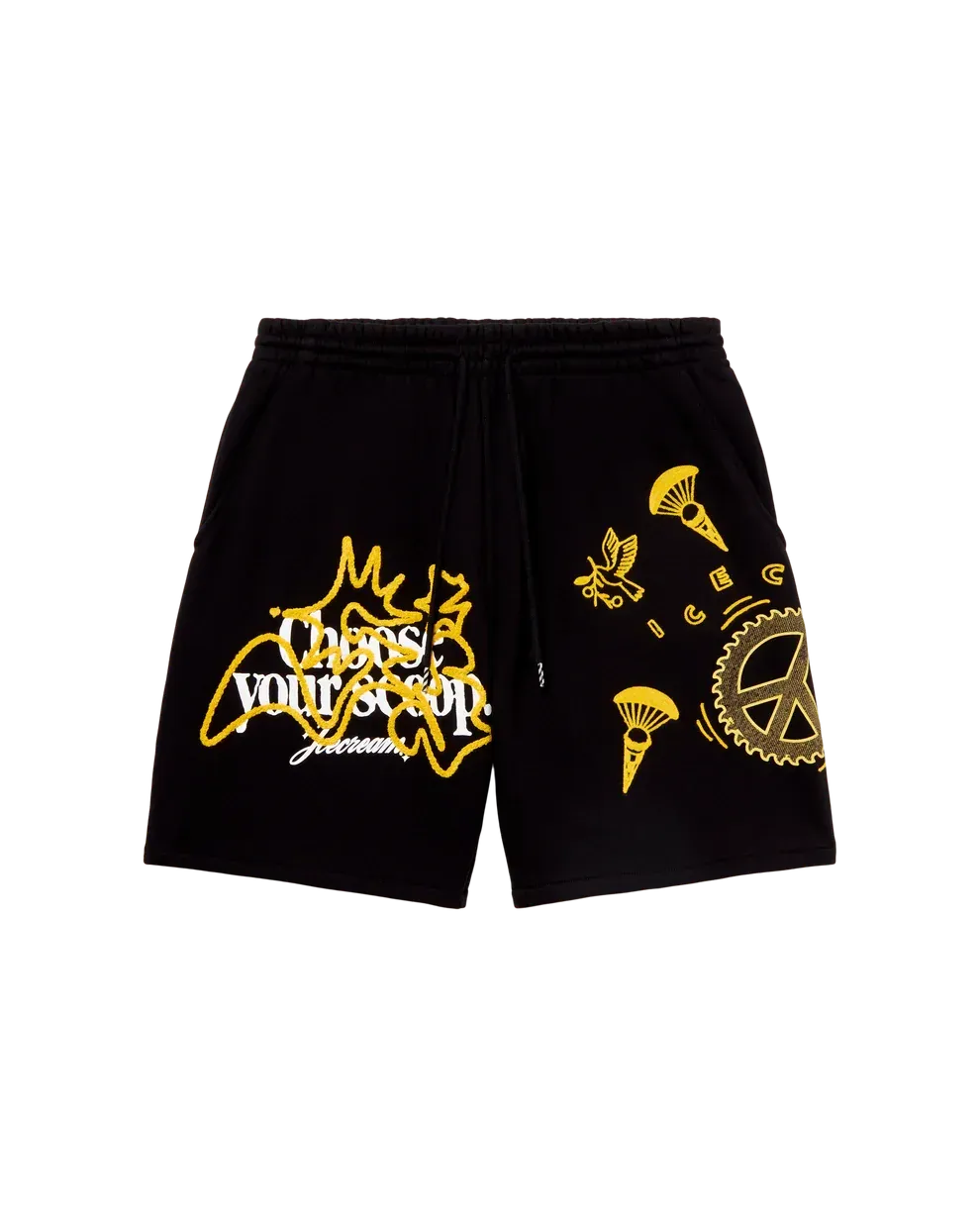 Scoop Sweatshorts, Color: Black, Size: 3XL