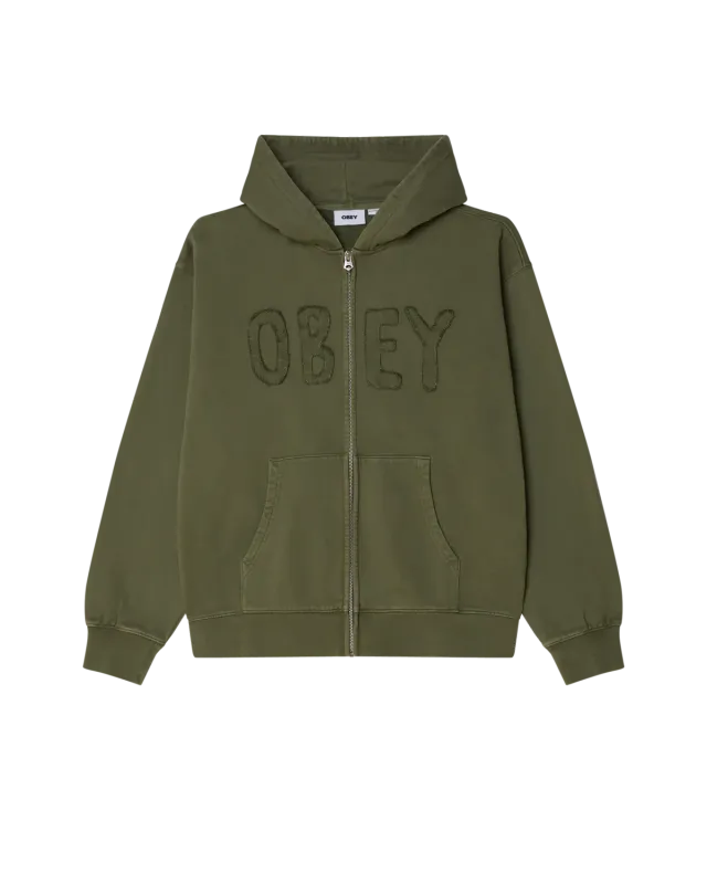 Hybrid Faded Zip Hood