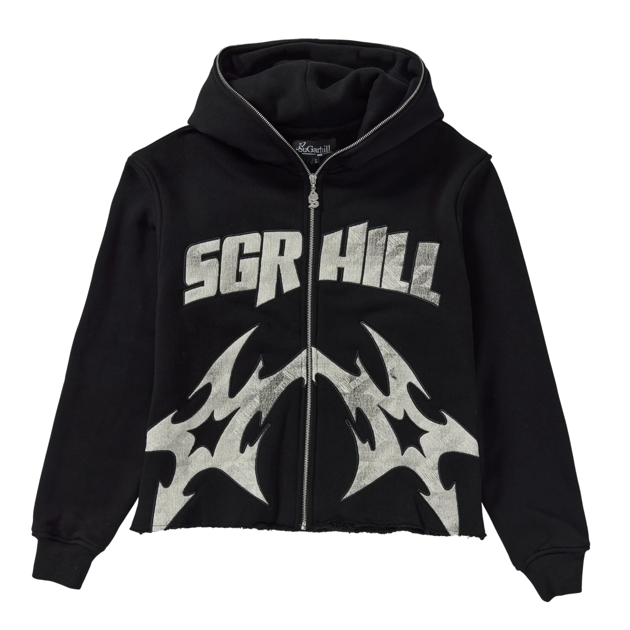 “Katana” Cropped Zip Hoodie