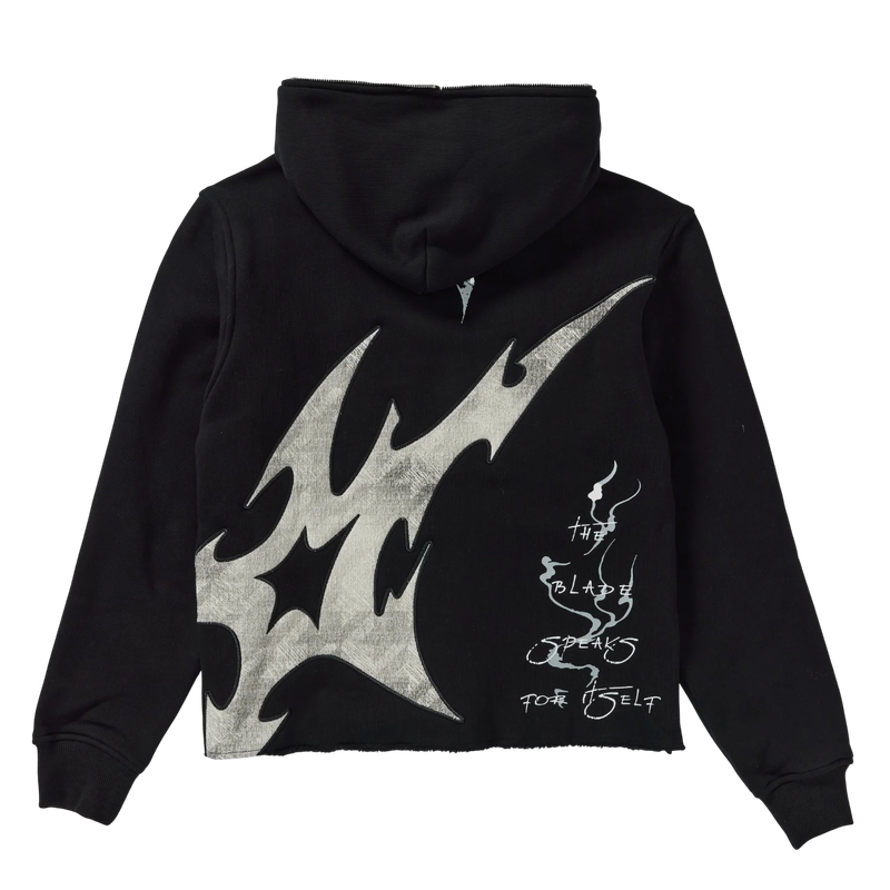 “Katana” Cropped Zip Hoodie